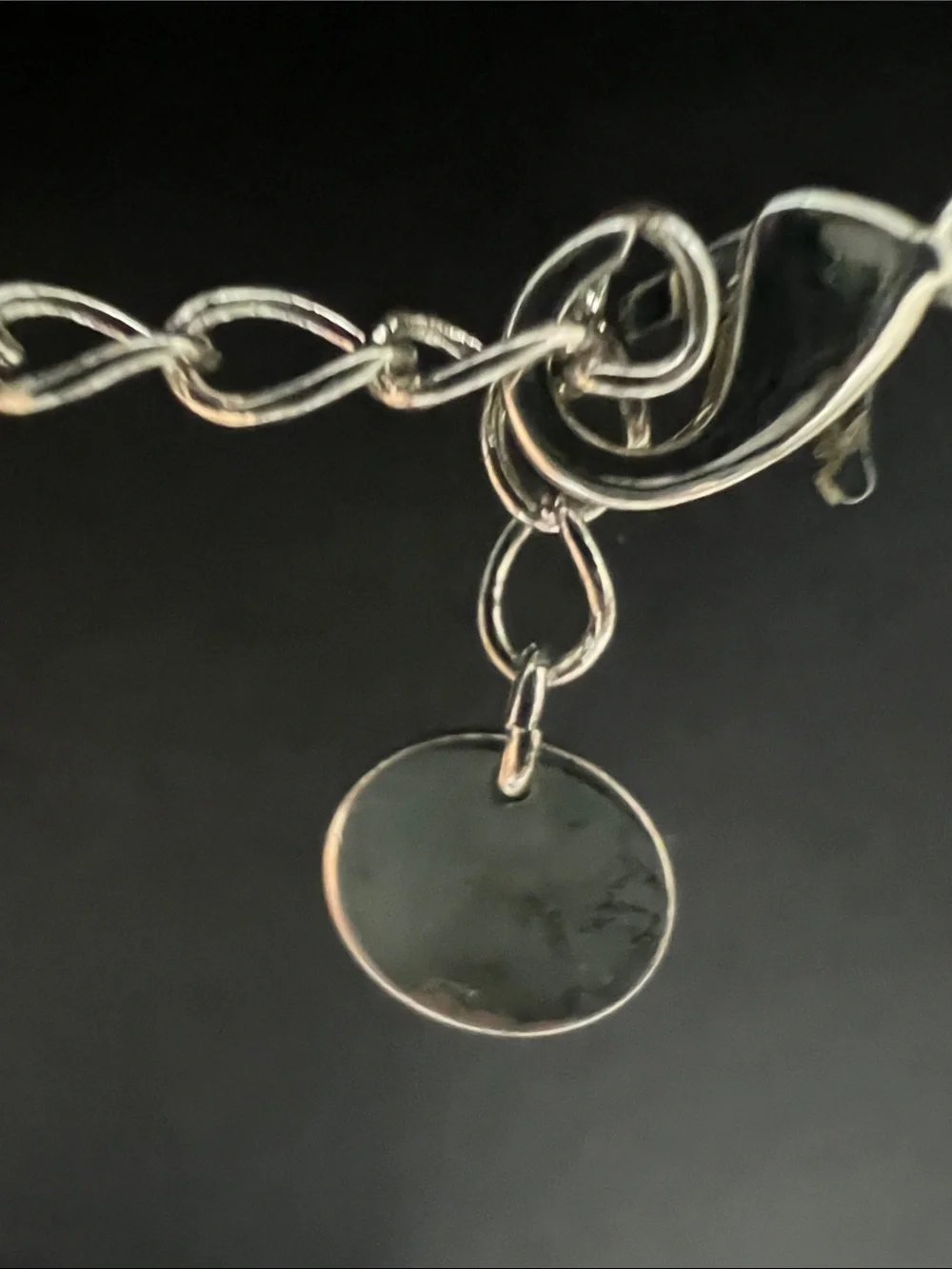 Vintage shiny silver